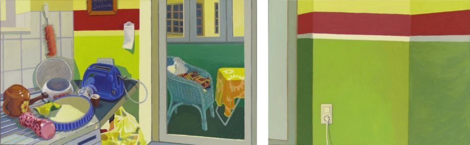 Beate Blankenhorn - Malerei - Eitempera auf Leinwand - Stimmung in der Küche